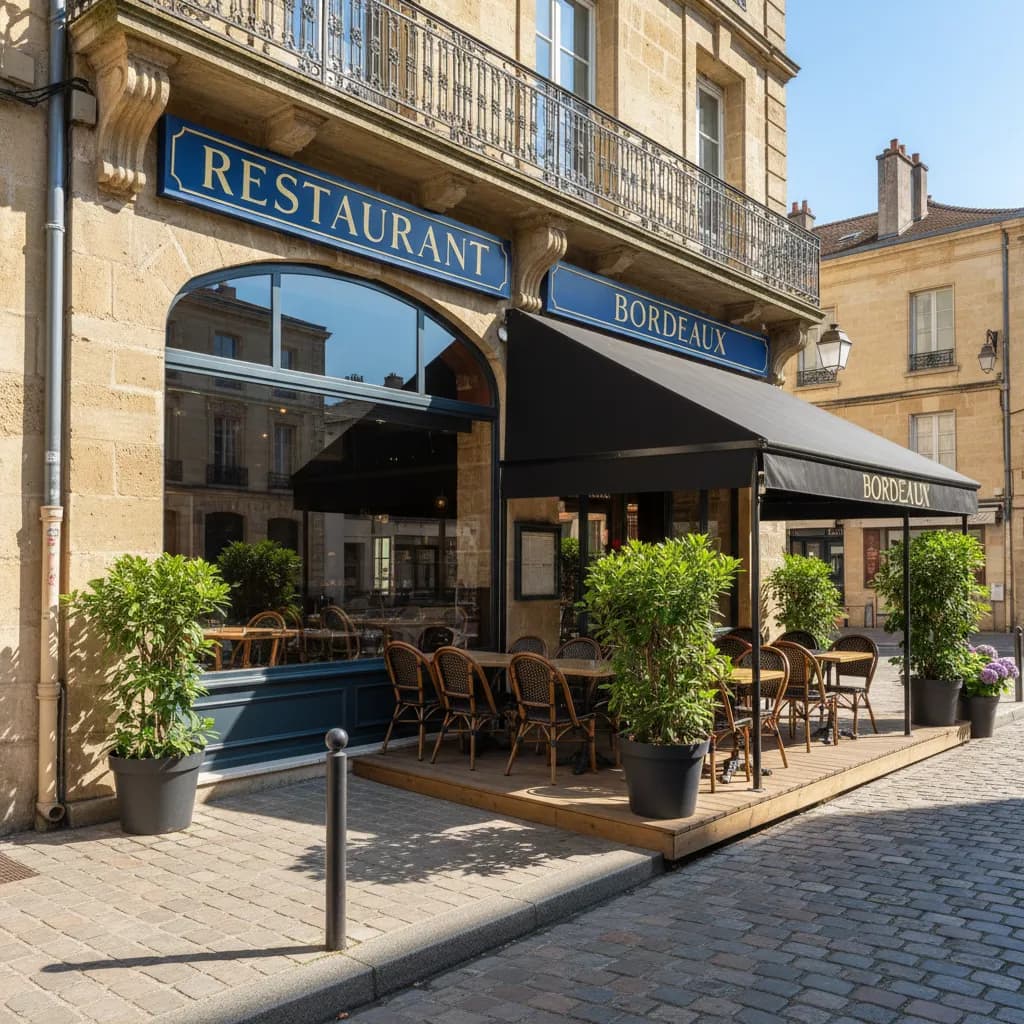 Restaurant 72m² à Bordeaux : terrasse - Image 1