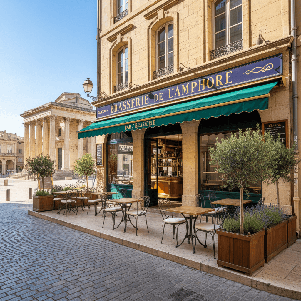 Bar-brasserie 151m² à Nîmes : terrasse - licence IV - Image 1