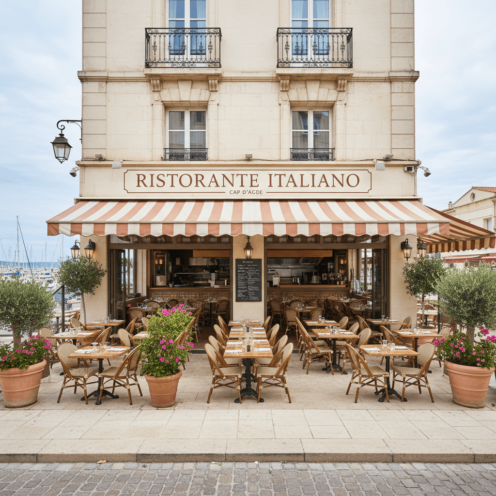 Restaurant 175m² à Agde : terrasse - extraction - Image 1