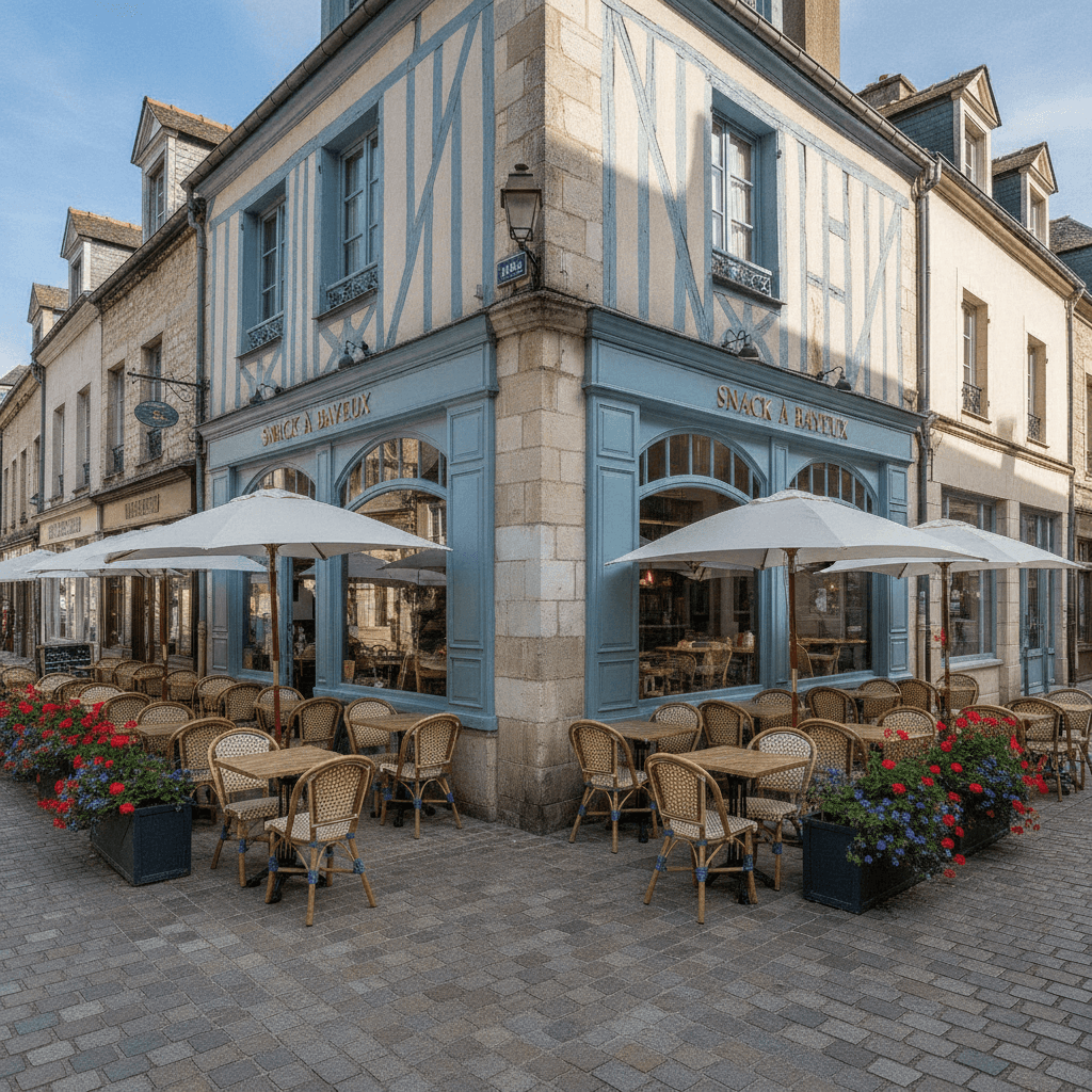 Snack à Bayeux : terrasse