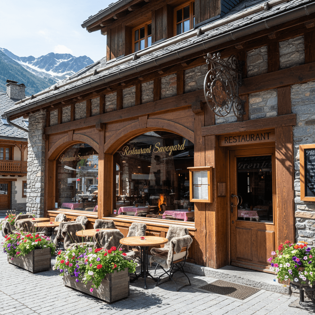 Restaurant à Tignes : terrasse - licence IV - Image 1