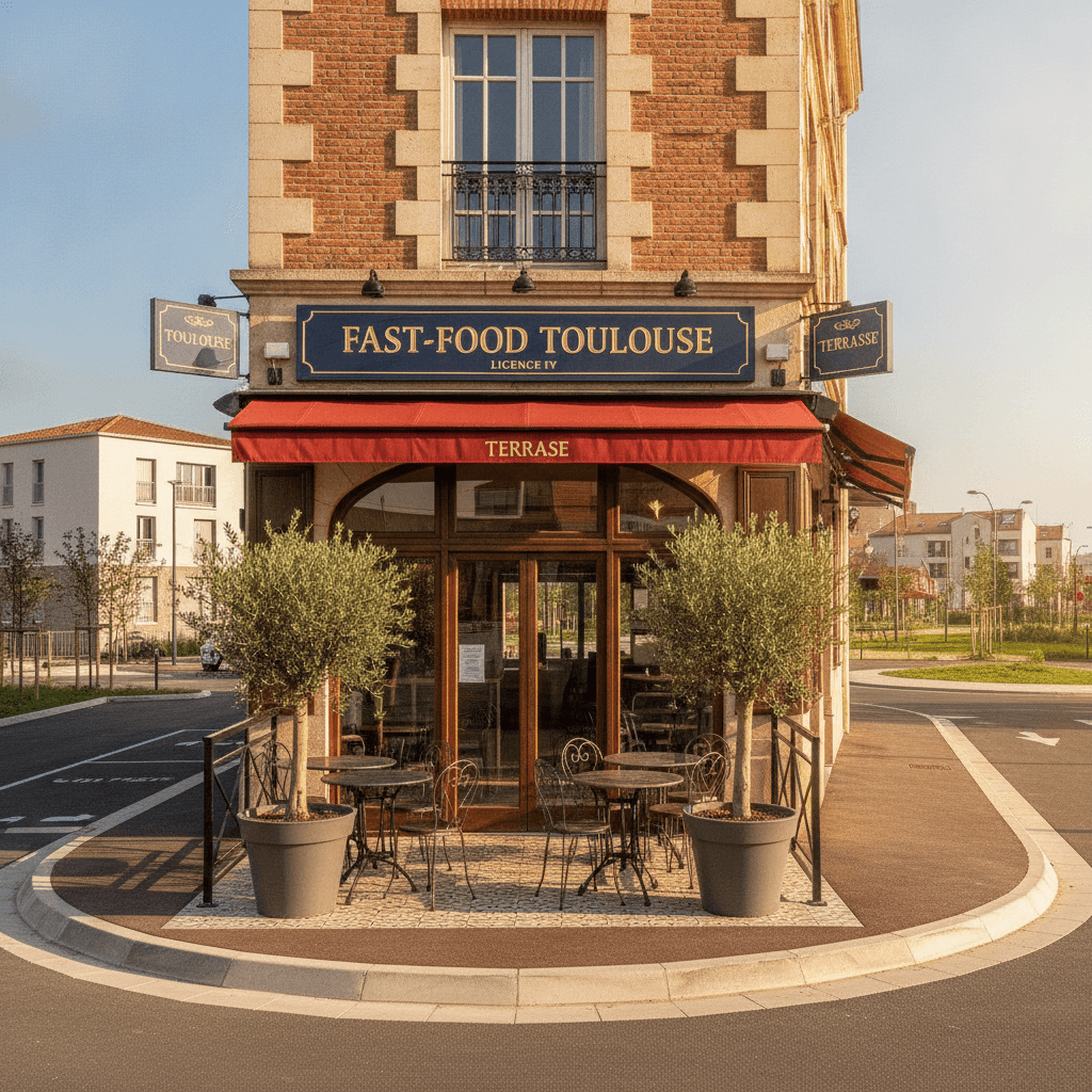 Fast-food à Toulouse : terrasse - licence IV - Image 1