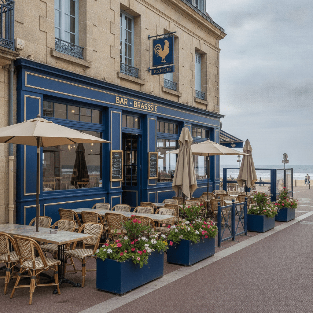 Bar-brasserie 10m² à Landes : terrasse - licence IV