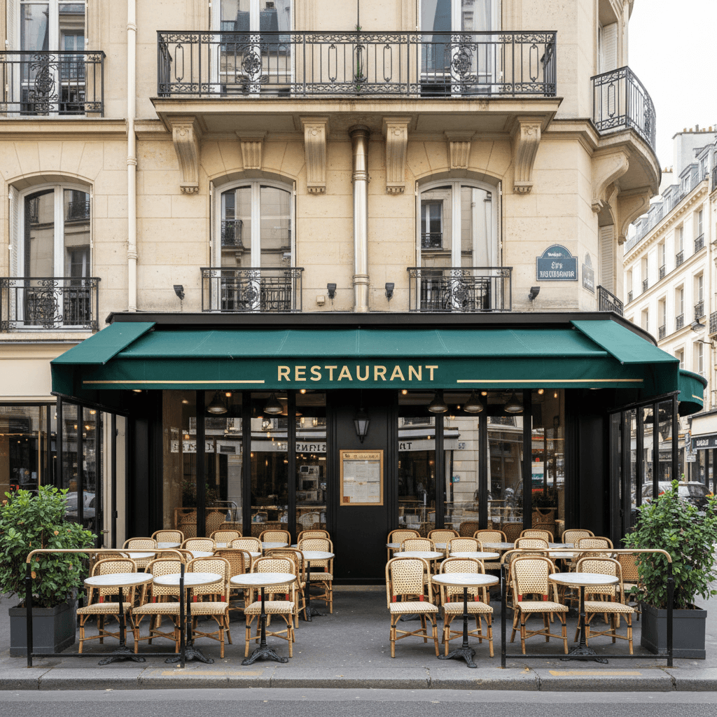 Restaurant 50 couverts à Paris : terrasse - extraction