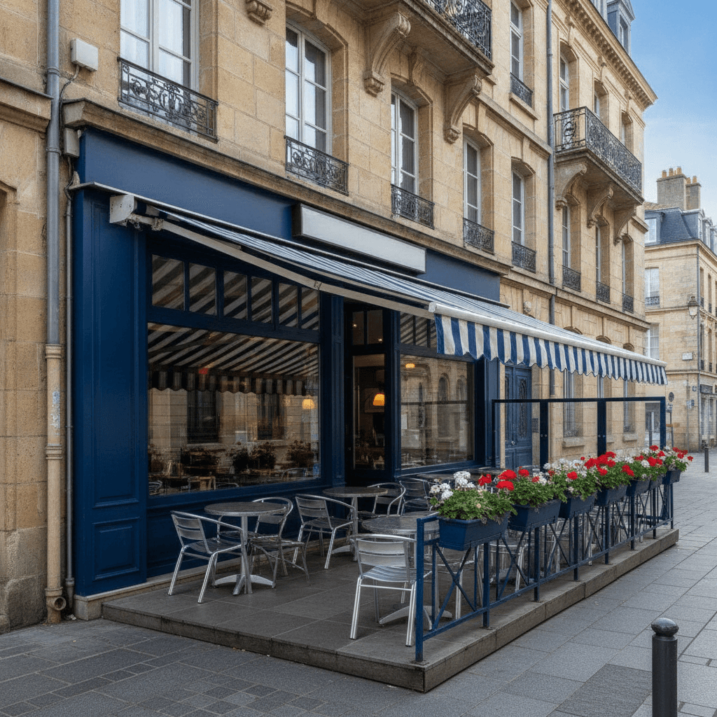 Fast-food 50m² à Nantes : terrasse - extraction