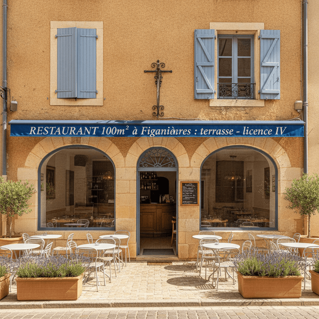 Restaurant 100m² à Figanières : terrasse - licence IV