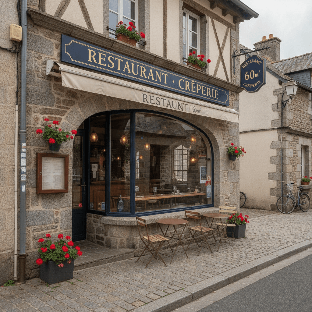 Restaurant 60m² à Quimper : terrasse - licence IV