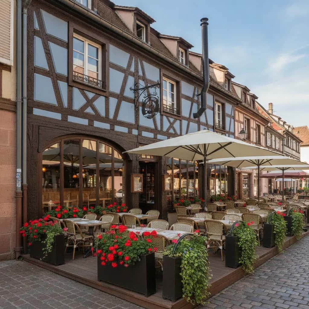 Restaurant à Strasbourg : terrasse - extraction