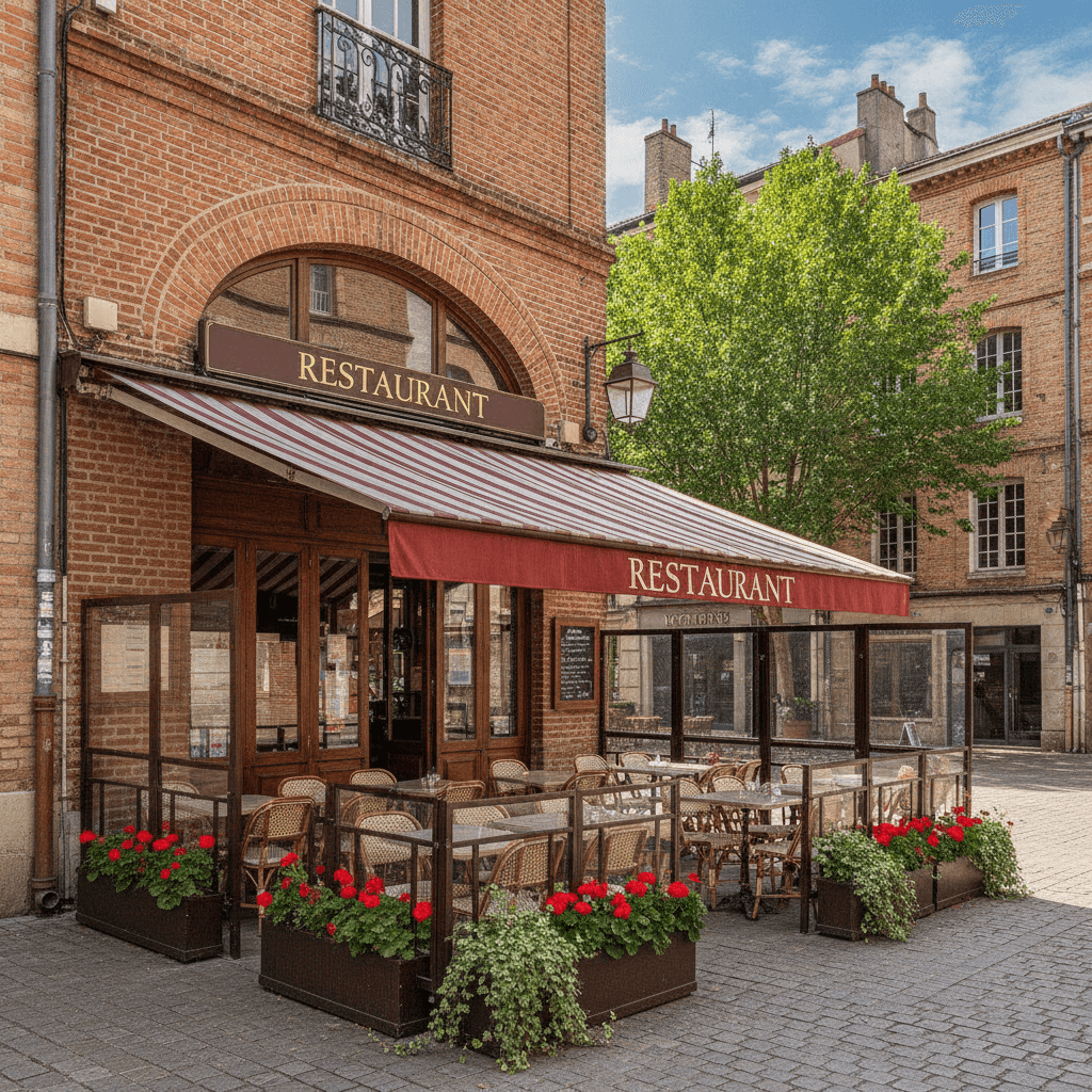 Restaurant 50m² à Toulouse : terrasse - licence IV