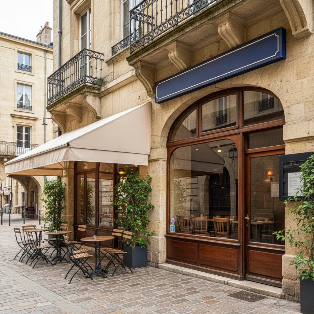 Restaurant 70m² à Bordeaux : terrasse - cuisine équipée - Image 1