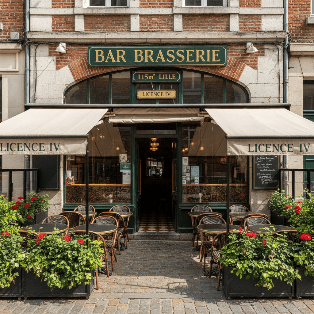 Bar-brasserie 115m² à Lille : terrasse - licence IV - Image 1