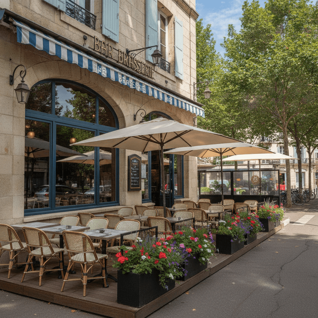 Bar-brasserie 83m² à Saint-Genis-Laval : terrasse - licence IV - Image 1