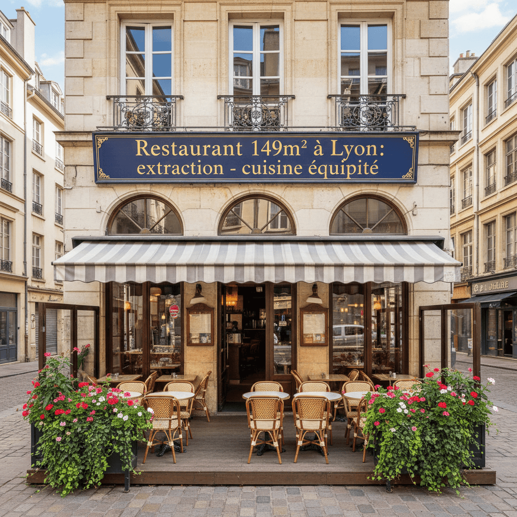 Restaurant 149m² à Lyon : extraction - cuisine équipée