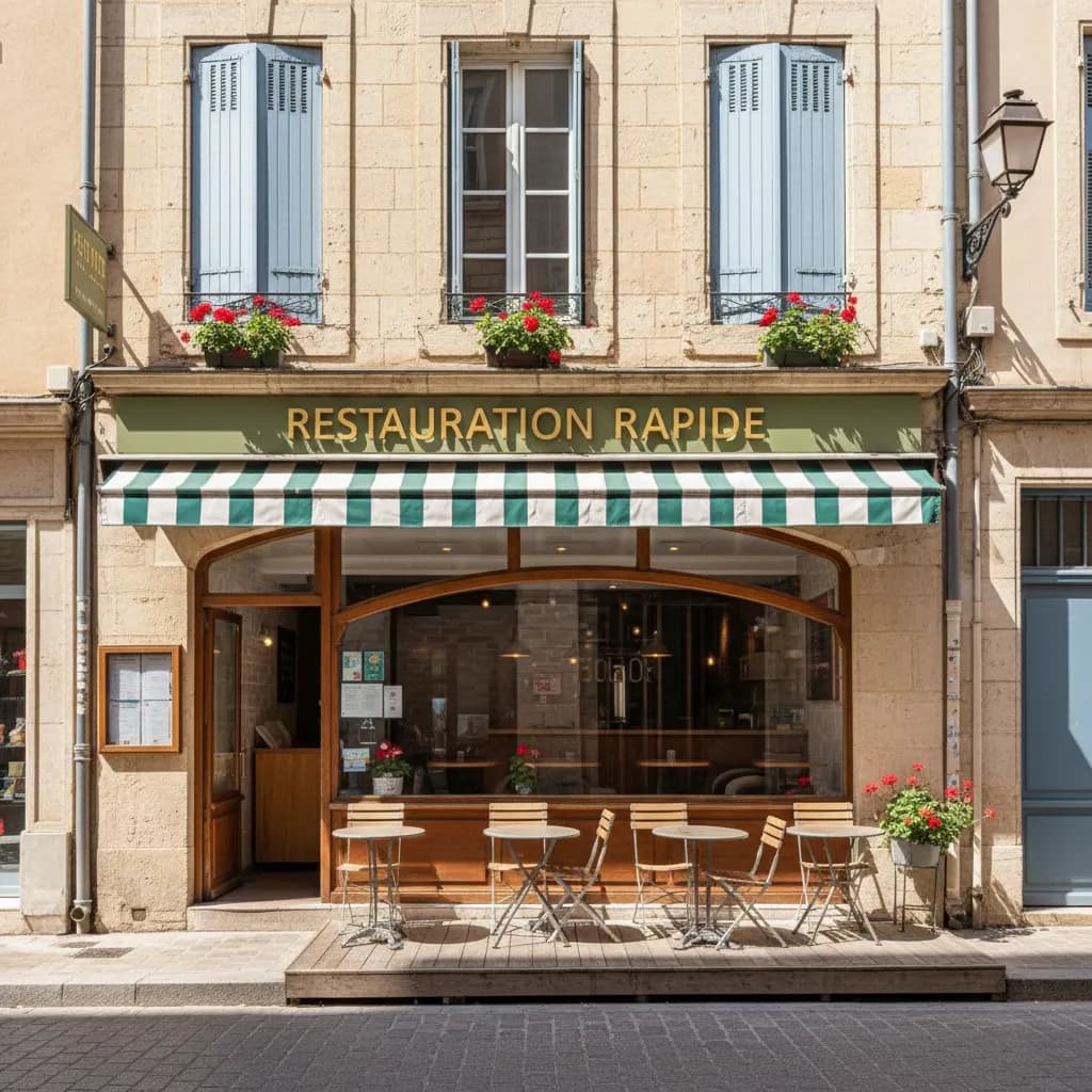 Fast-food 64m² à Montpellier : terrasse - extraction - Image 1