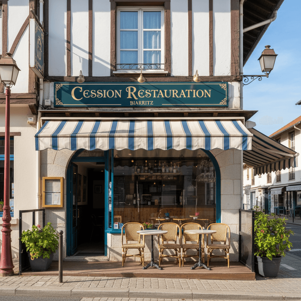 Restaurant 30m² à Biarritz : terrasse - cave/réserve - Image 1