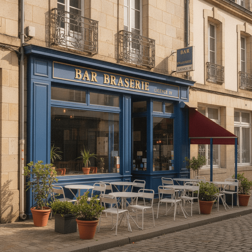 Bar-brasserie à Vannes : terrasse - licence IV