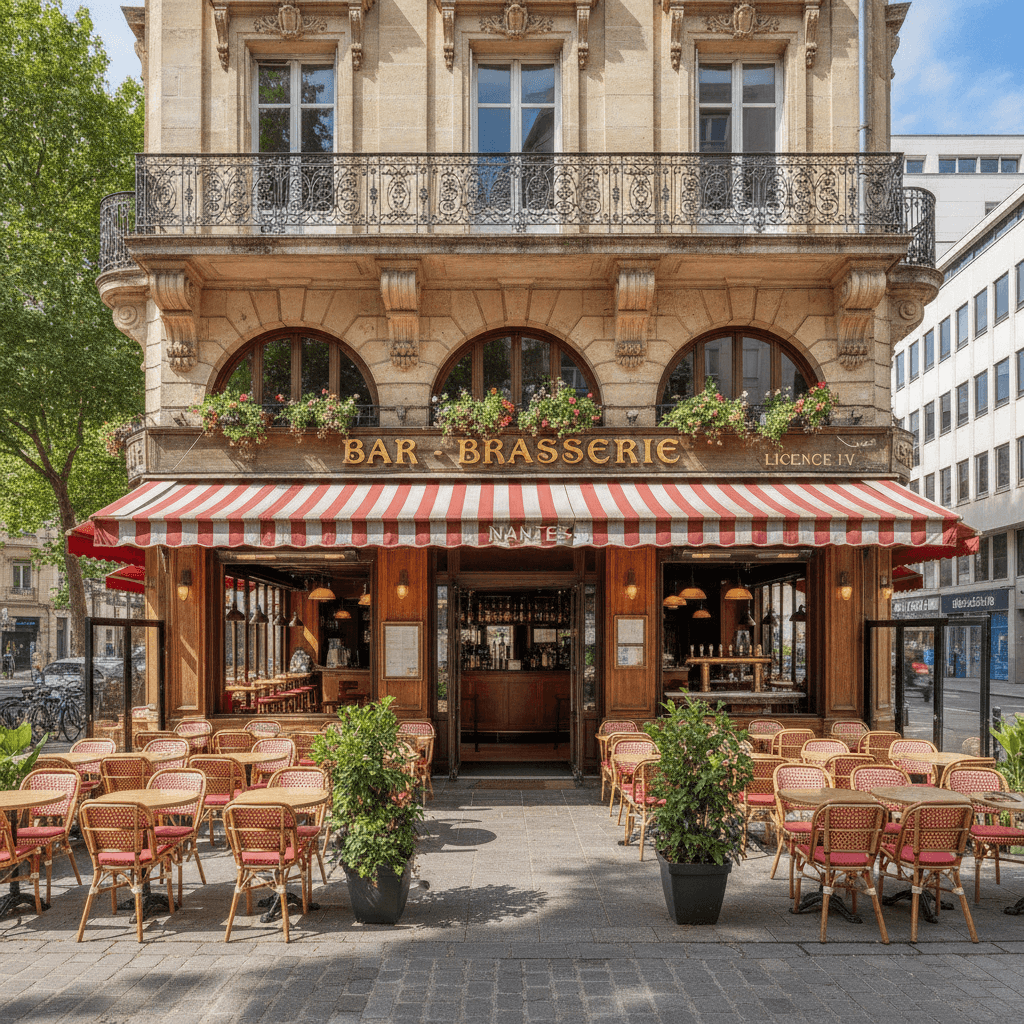 Bar-brasserie 310m² à Nantes : terrasse - licence IV