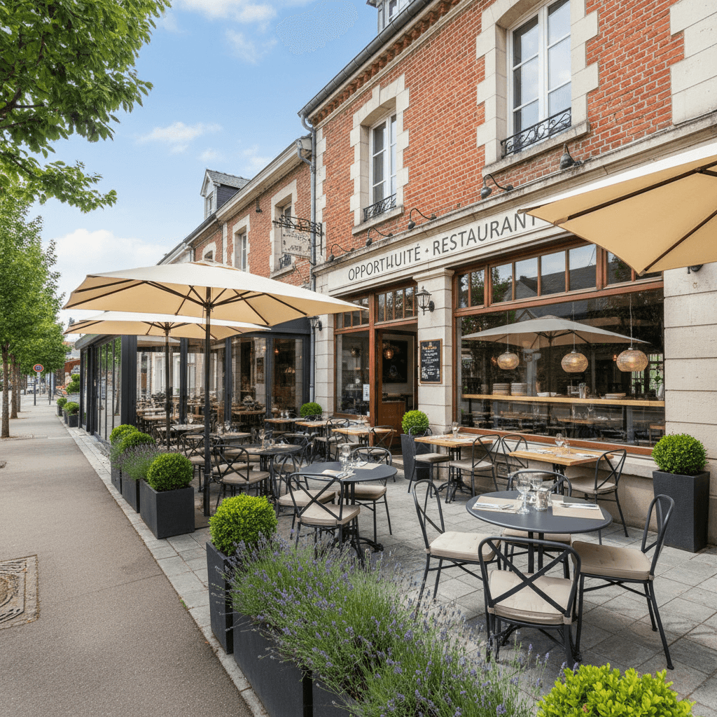 Restaurant à Lesquin : terrasse - extraction - Image 1
