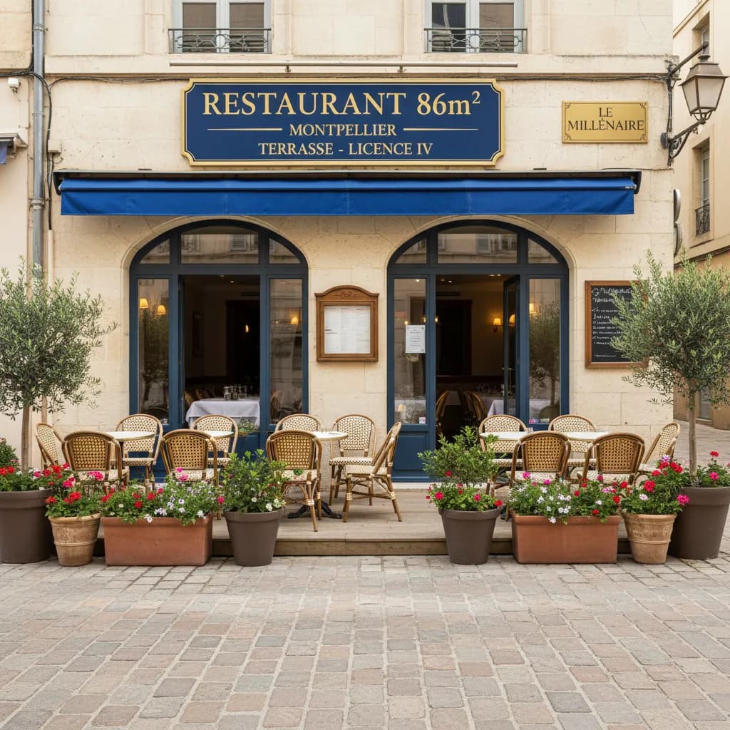 Restaurant 86m² à Montpellier : terrasse - licence IV - Image 1