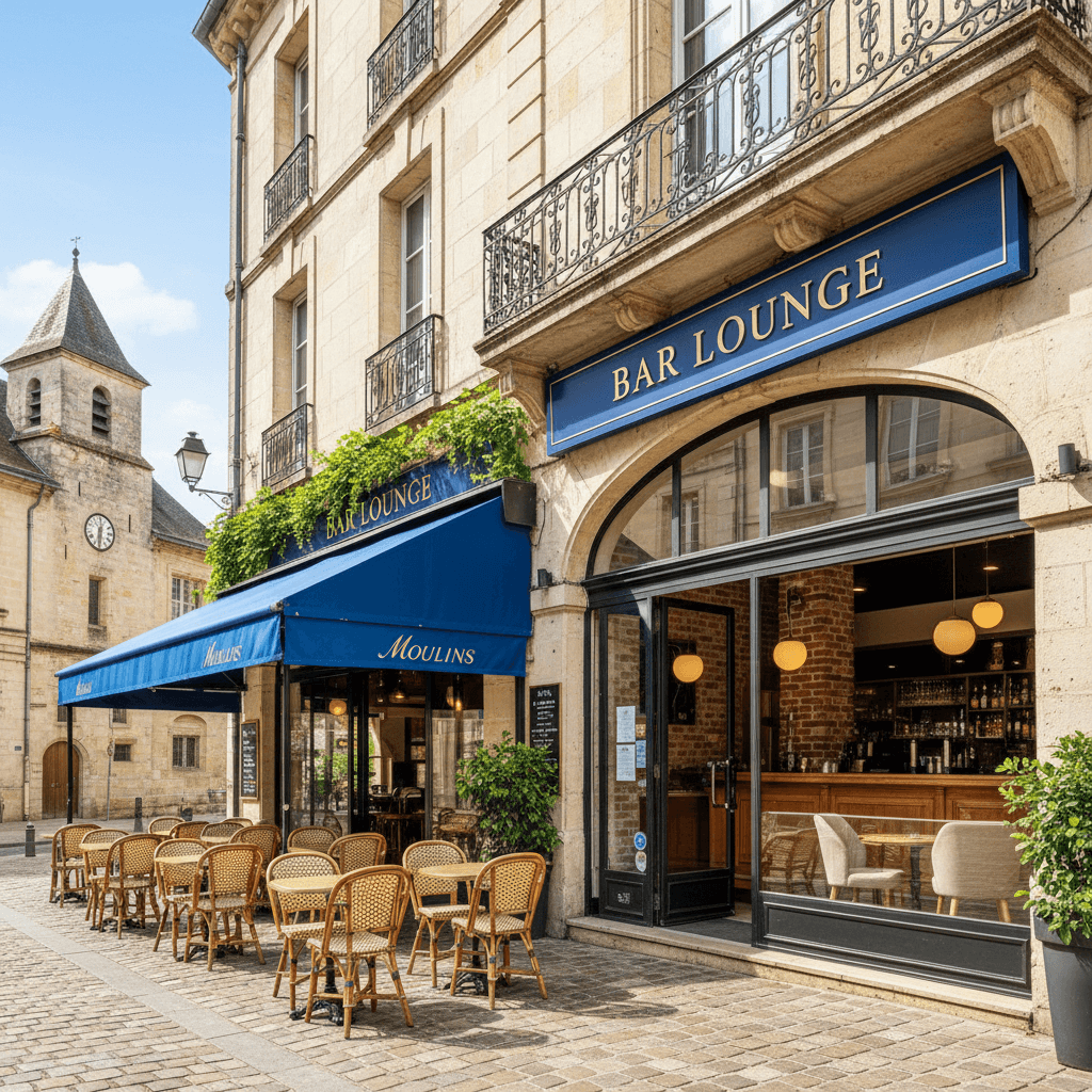 Bar-brasserie à Moulins : terrasse - licence IV - Image 1