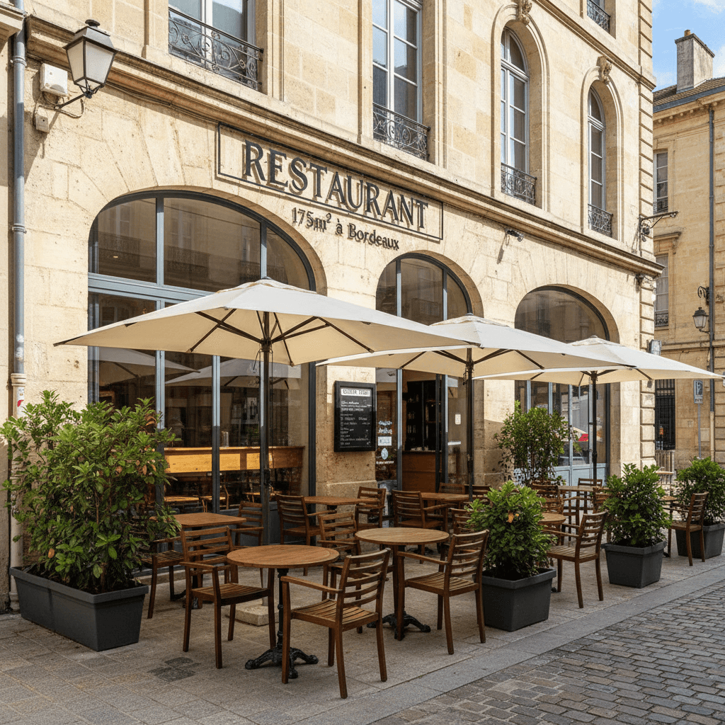 Restaurant 175m² à Bordeaux : terrasse - extraction - Image 1