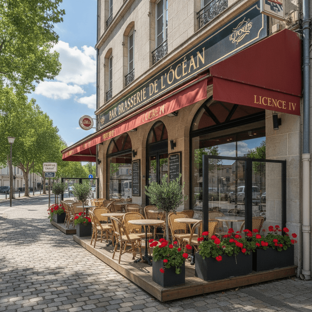 Bar-brasserie à La Roche-Sur-Yon : terrasse - licence IV