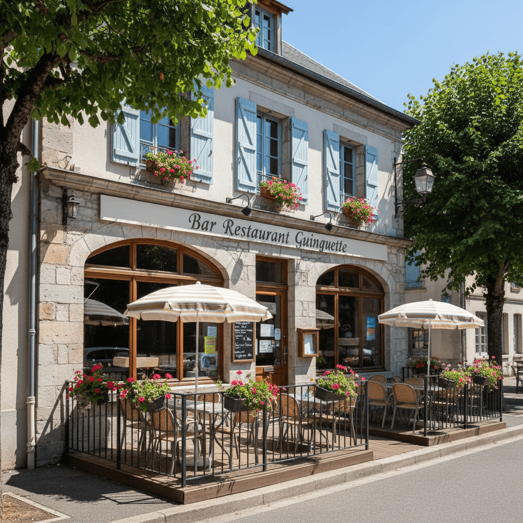 Bar-brasserie 200m² à Barraux : terrasse - licence IV - Image 1