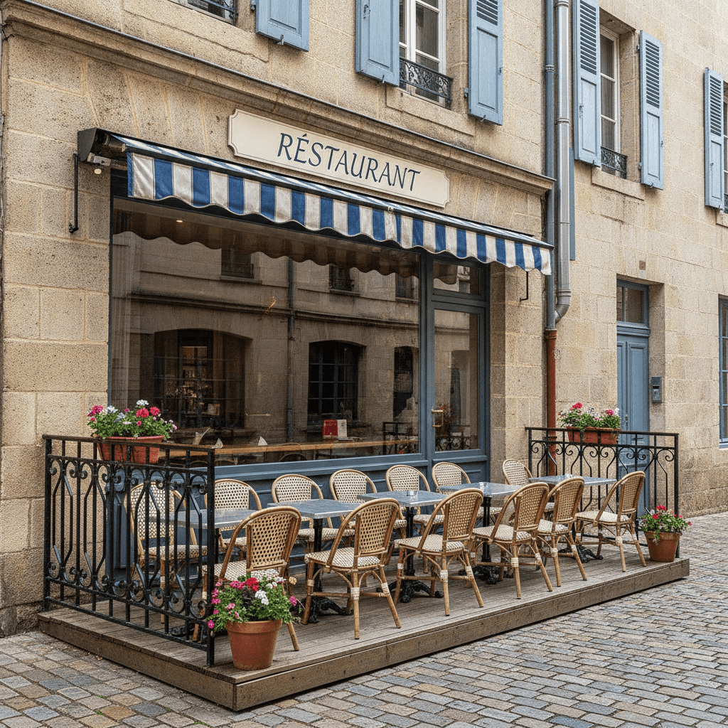 Restaurant à Belfort : terrasse - extraction - Image 1