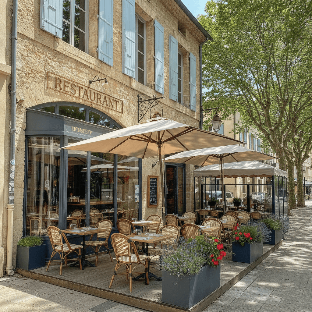 Restaurant à Aix-En-Provence : terrasse - licence IV