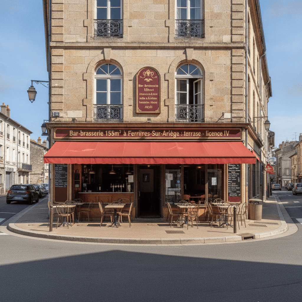 Bar-brasserie 155m² à Ferrières-Sur-Ariège : terrasse - licence IV - Image 1