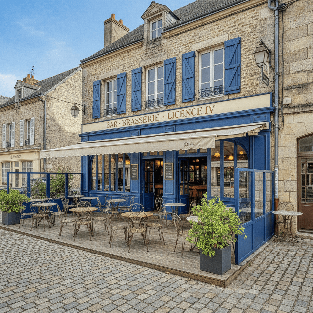 Bar-brasserie à Noues De Sienne : terrasse - licence IV