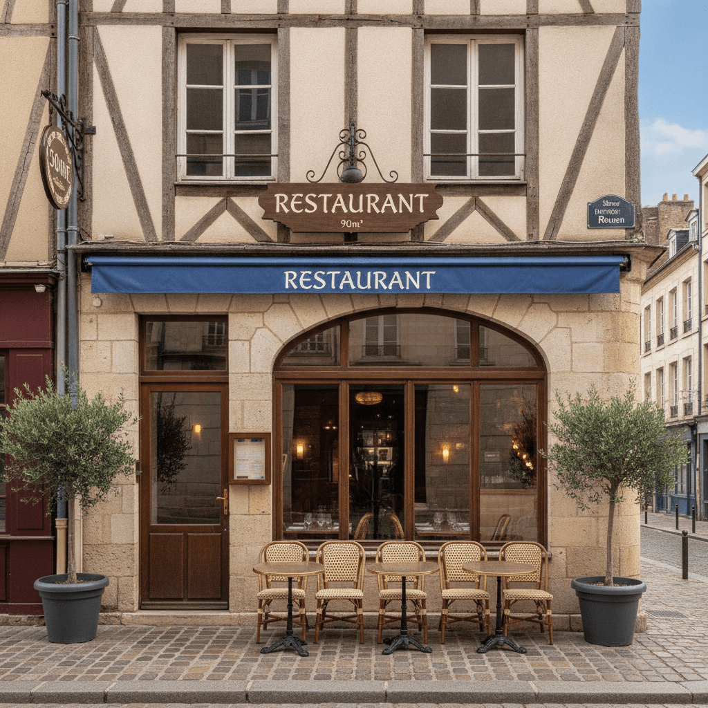 Restaurant 90m² à Rouen : extraction - Image 1