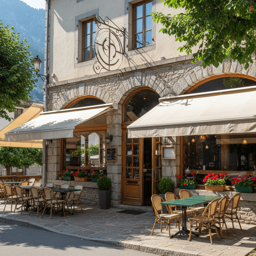 Restaurant 80m² à Montagnole : terrasse - cuisine équipée - Image 1