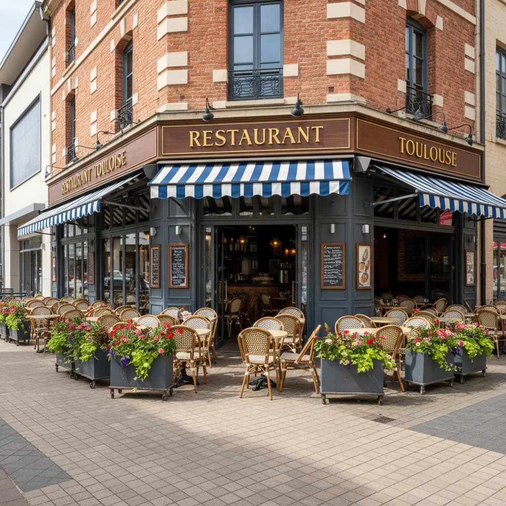 Restaurant 175m² à Toulouse : terrasse - extraction - Image 1