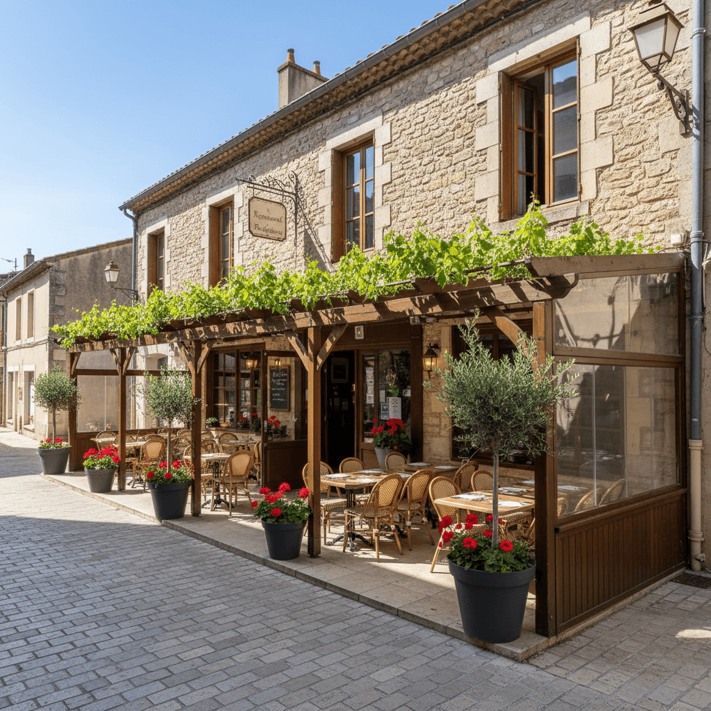 Restaurant 133m² à Alès : terrasse - extraction - Image 1