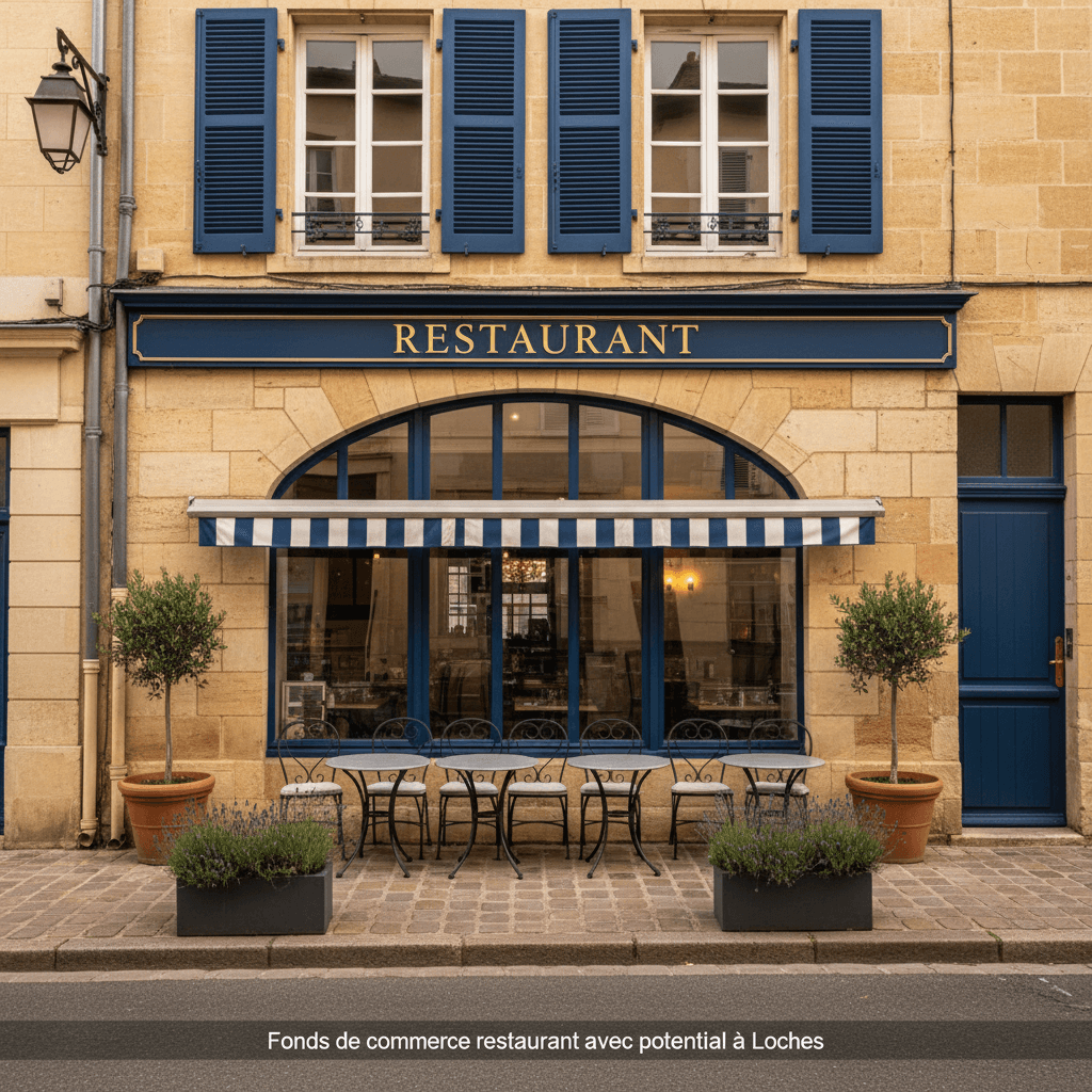 Restaurant 180m² à Loches : terrasse - extraction - Image 1