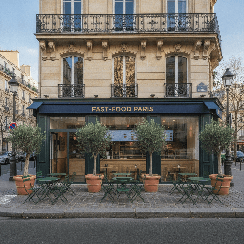 Fast-food 15 couverts à Paris : terrasse - licence IV - Image 1