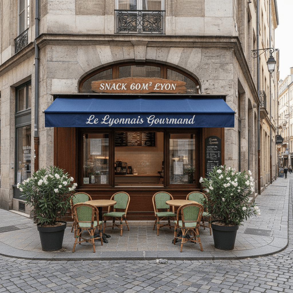 Snack 60m² à Lyon : terrasse