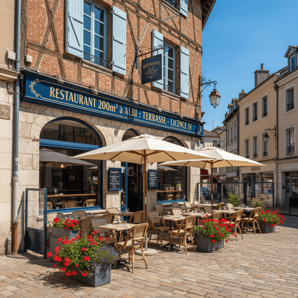 Restaurant 200m² à Albi : terrasse - licence IV - Image 1