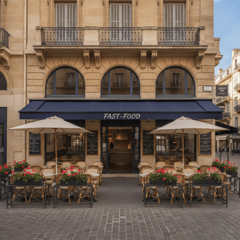 Fast-food 365m² à Marseille : terrasse - licence IV