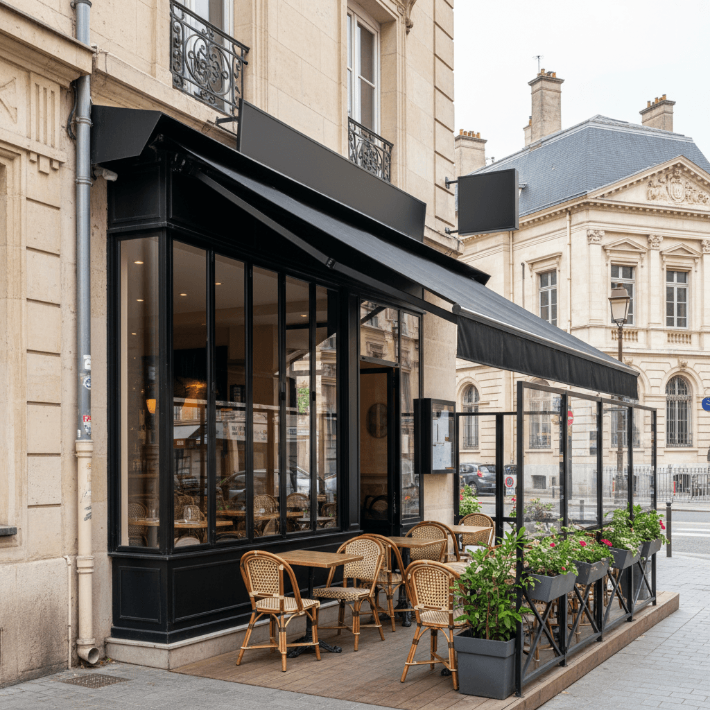 Restaurant 53m² à Lyon : terrasse - extraction