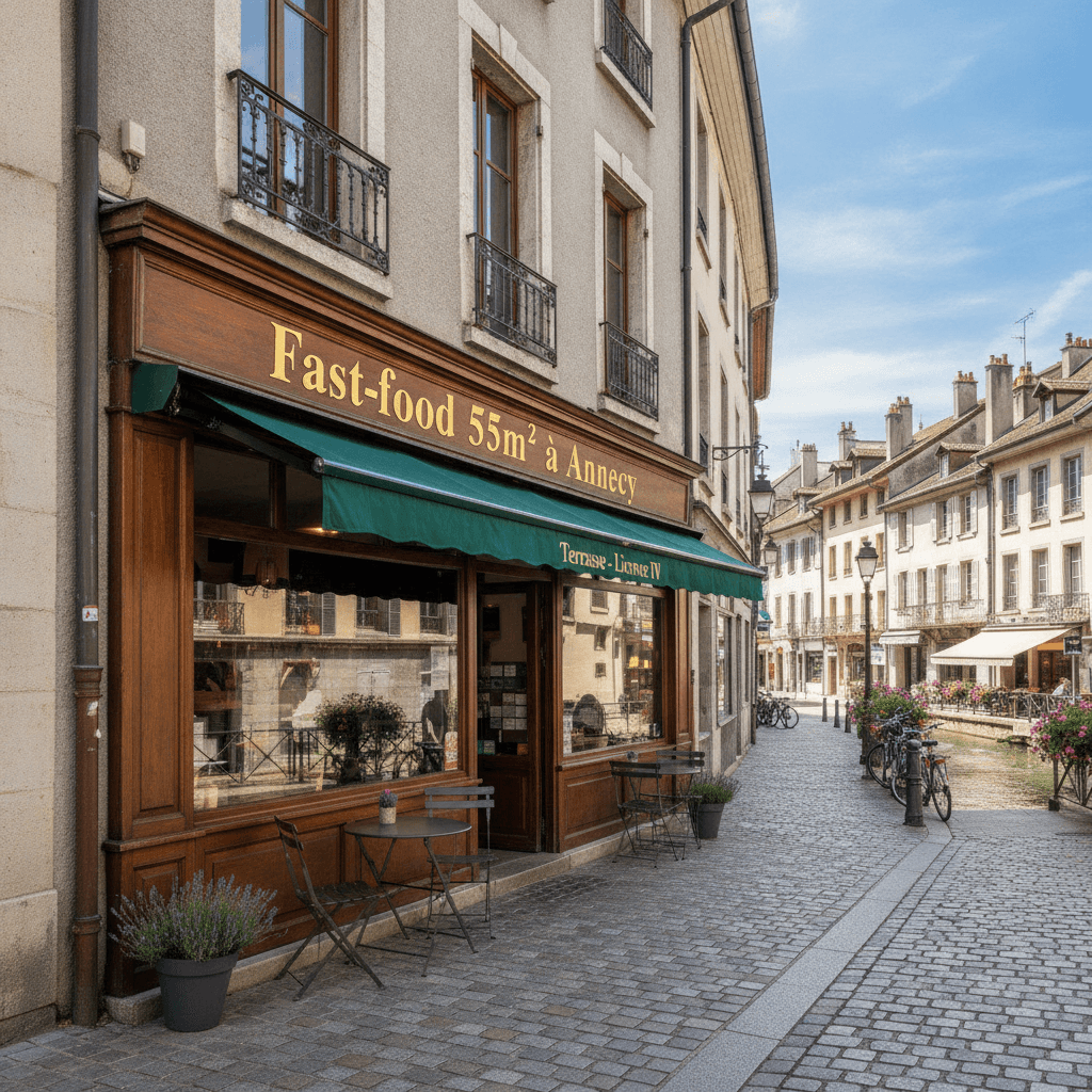 Fast-food 55m² à Annecy : terrasse - licence IV - Image 1
