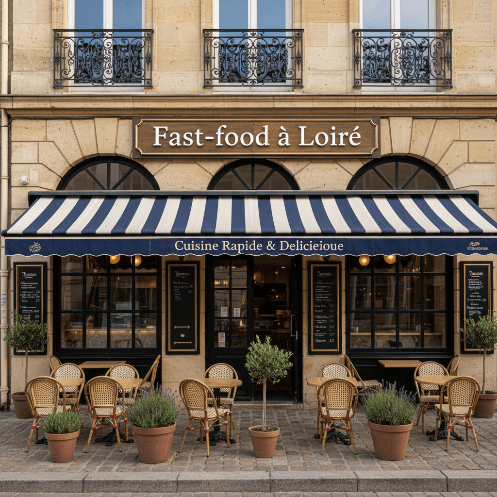 Fast-food à Loiré : terrasse - extraction