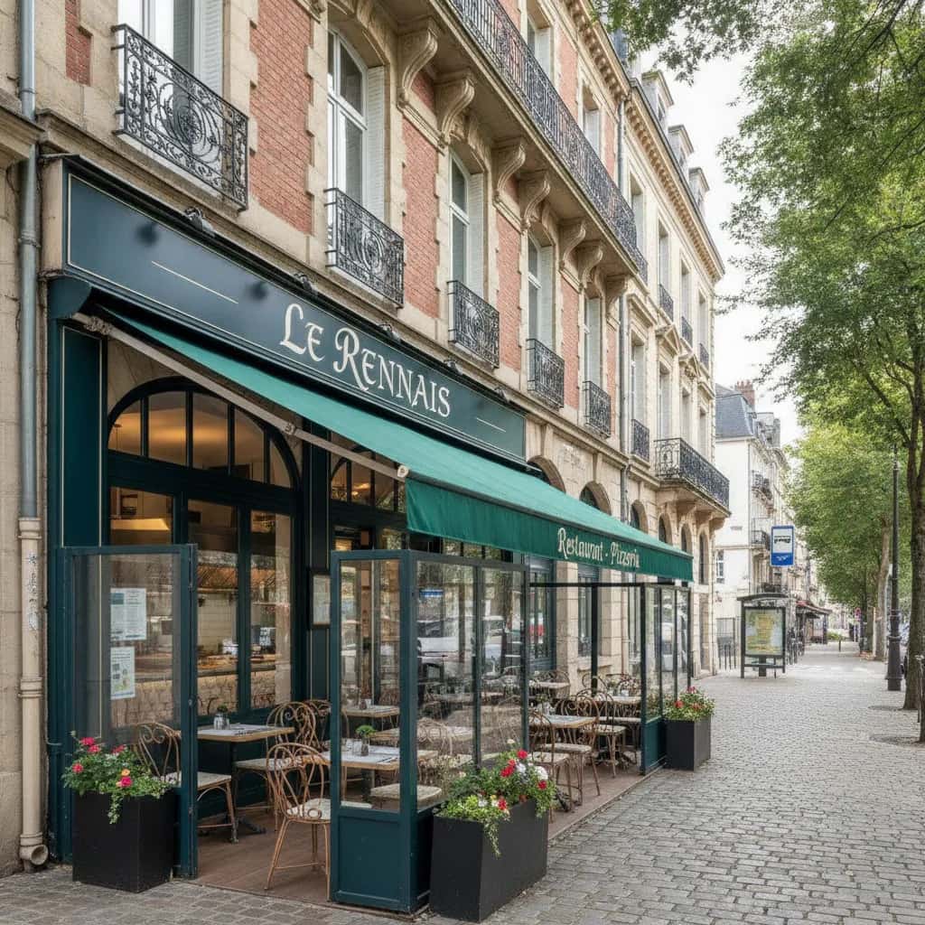 Restaurant à Rennes : terrasse - cuisine équipée