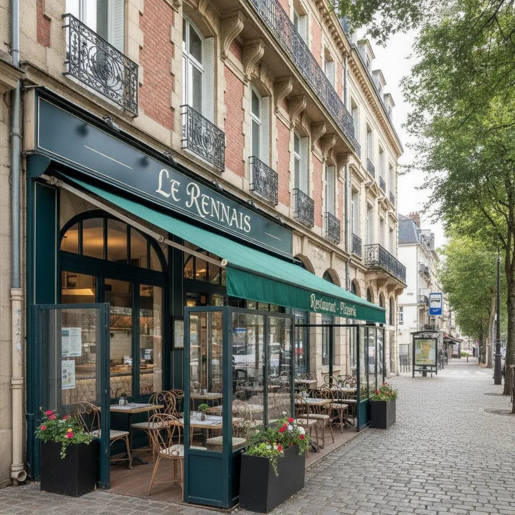 Restaurant à Rennes : terrasse - cuisine équipée - Image 1