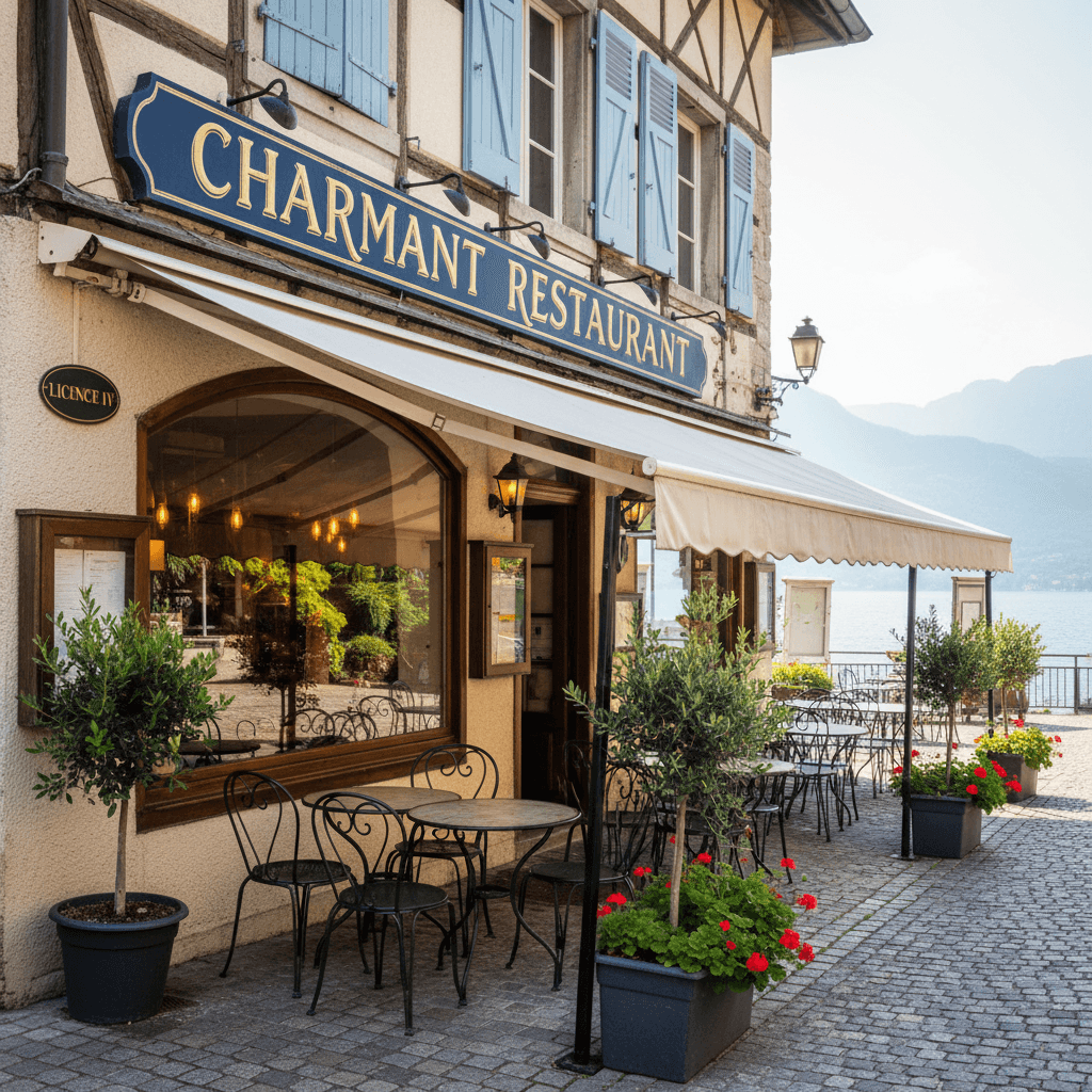 Restaurant 50m² à Sévrier : terrasse - licence IV - Image 1