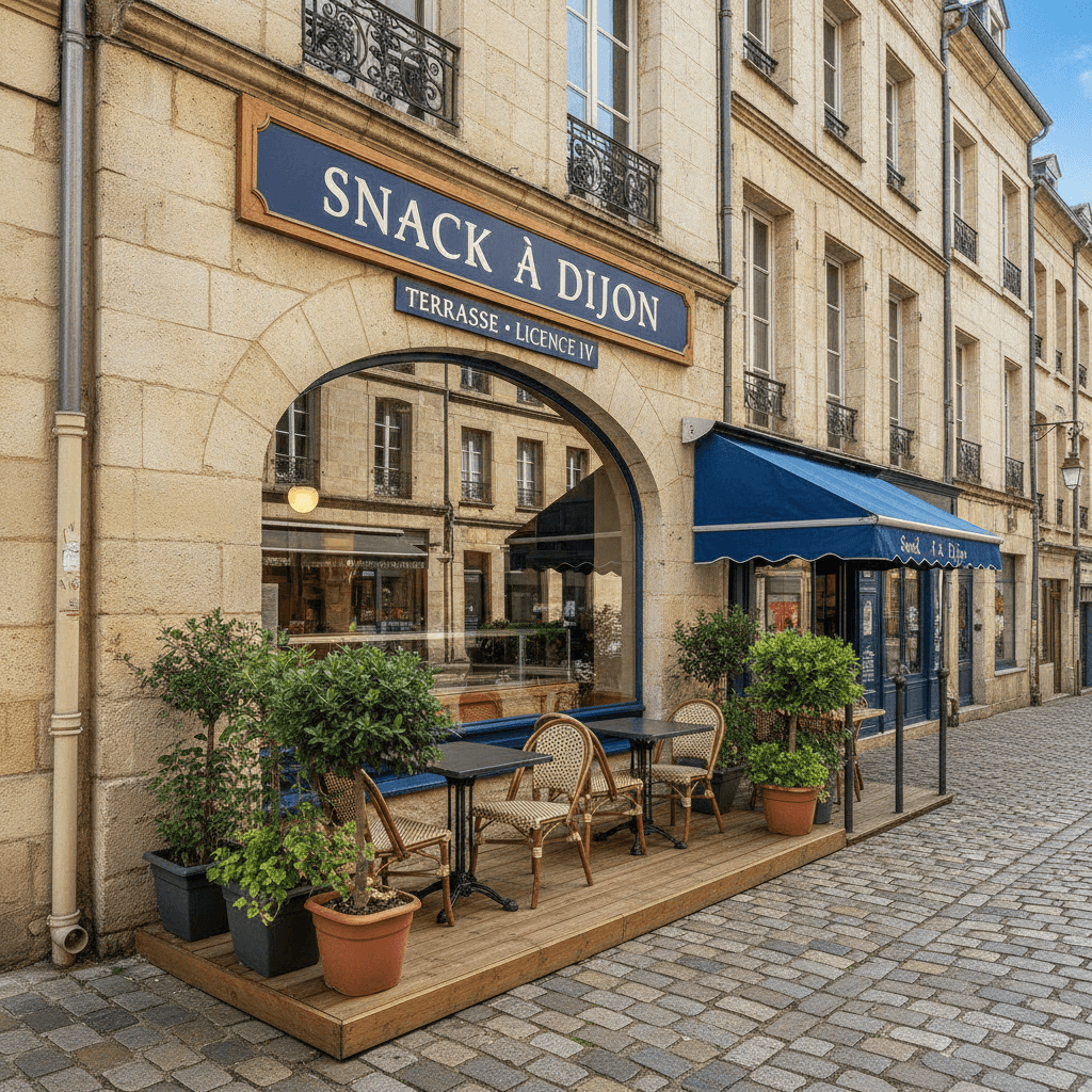 Snack à Dijon : terrasse - licence IV