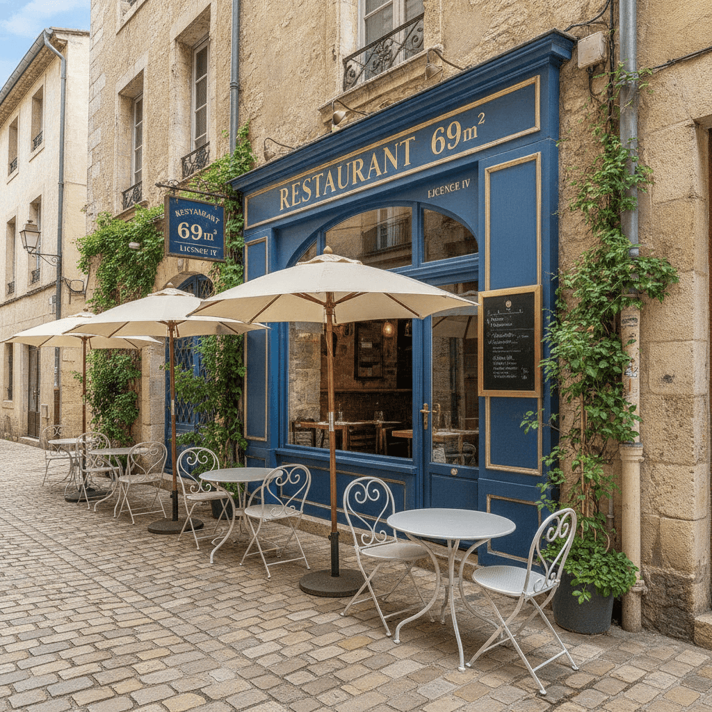 Restaurant 69m² à Montpellier : terrasse - licence IV
