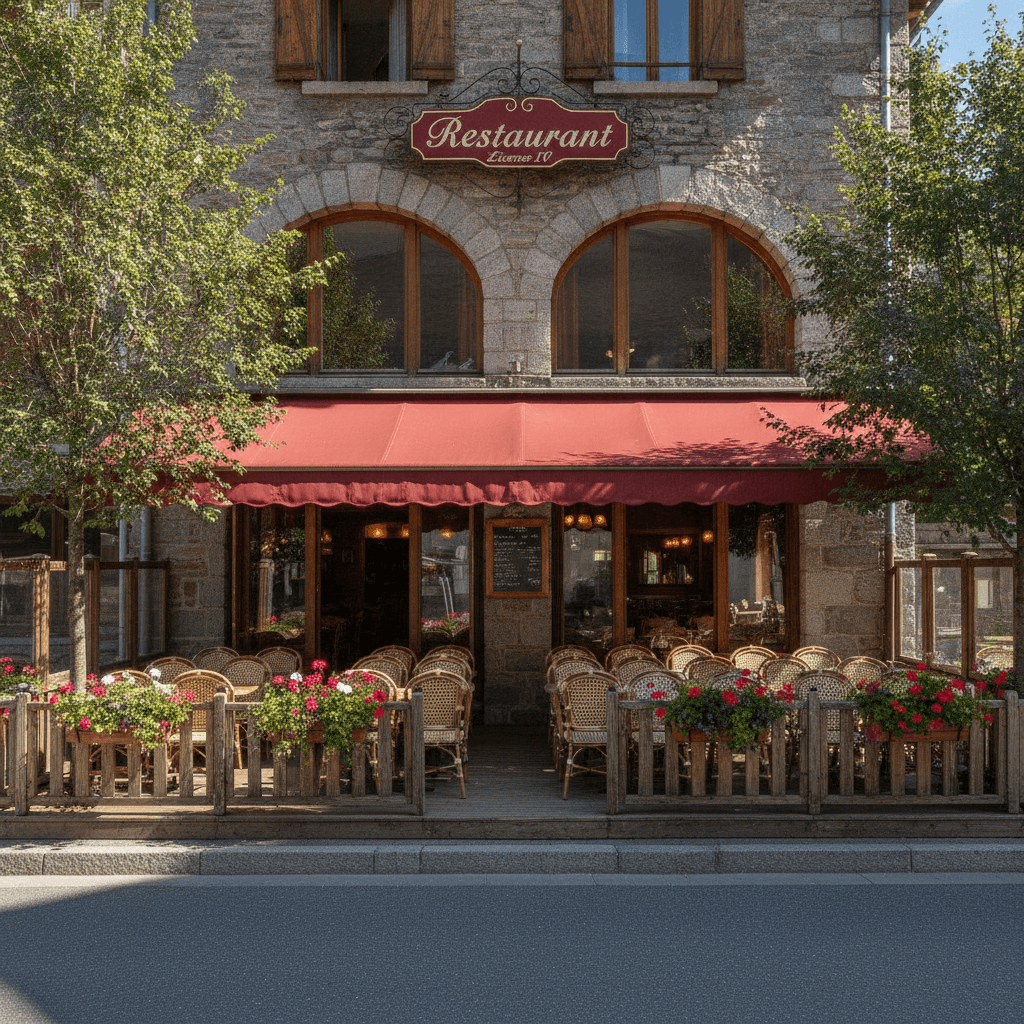 Restaurant à Les Houches : terrasse - licence IV - Image 1