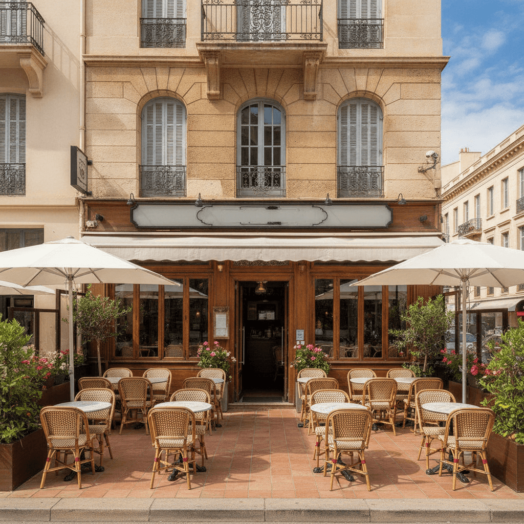 Restaurant 45m² à Marseille : terrasse - licence IV